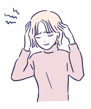 悩む女性をイメージしています