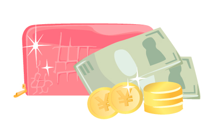 お金と財布をイメージさせる