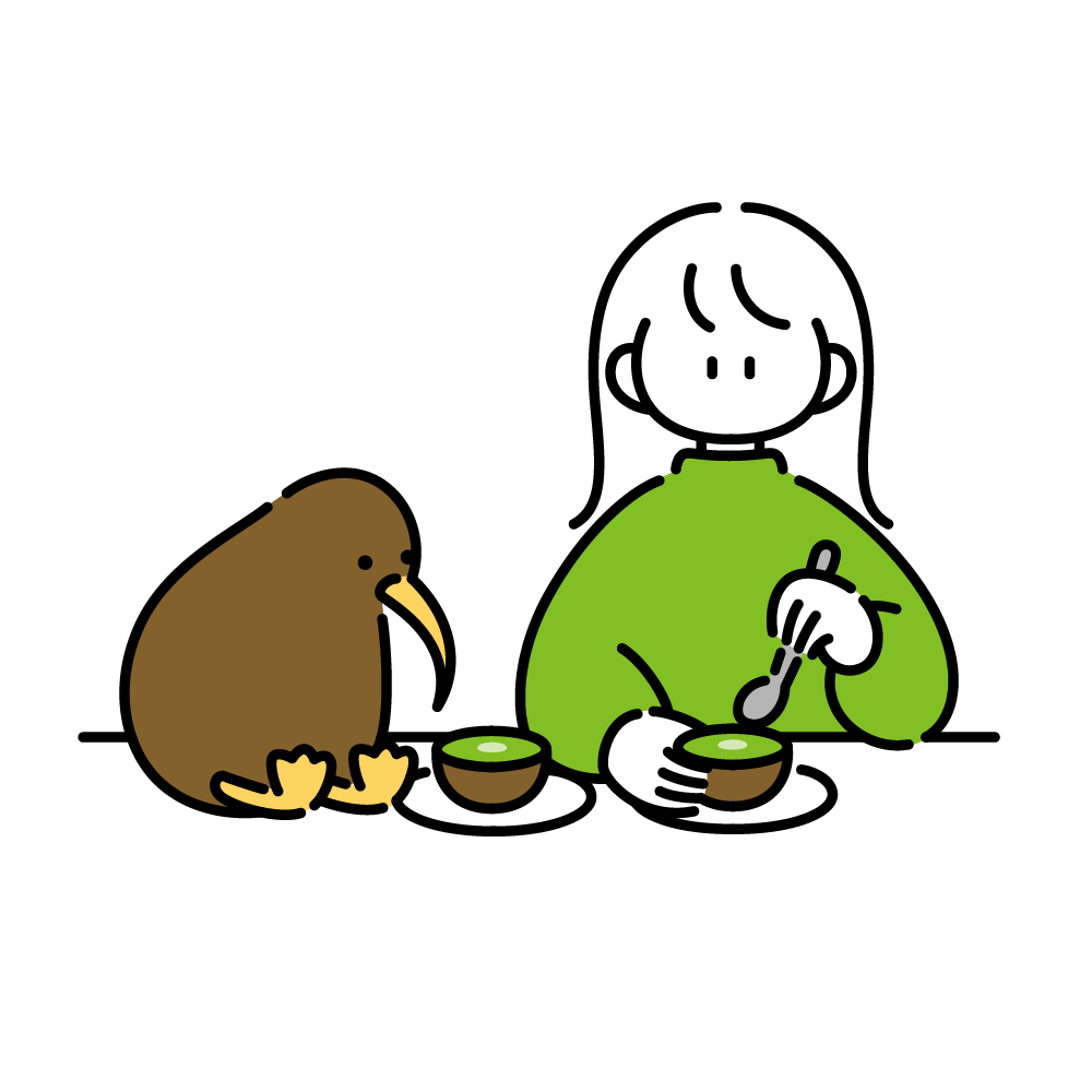 フルーツを食べている女性