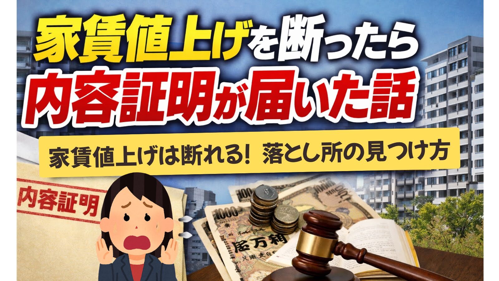 家賃値上げを断ったら内容証明が届いた話【落とし所の見つけ方】