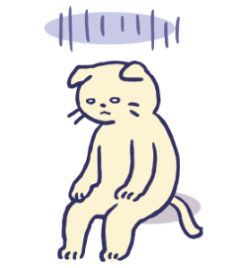 落ち込む猫
