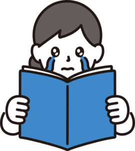 泣きながら検査の結果を読む女性