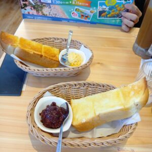 コメダ珈琲のモーニングのトーストの画像