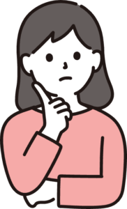 悩み事をする女性のイラスト