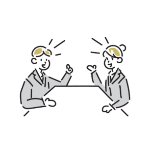 打ち合わせ中のイラスト